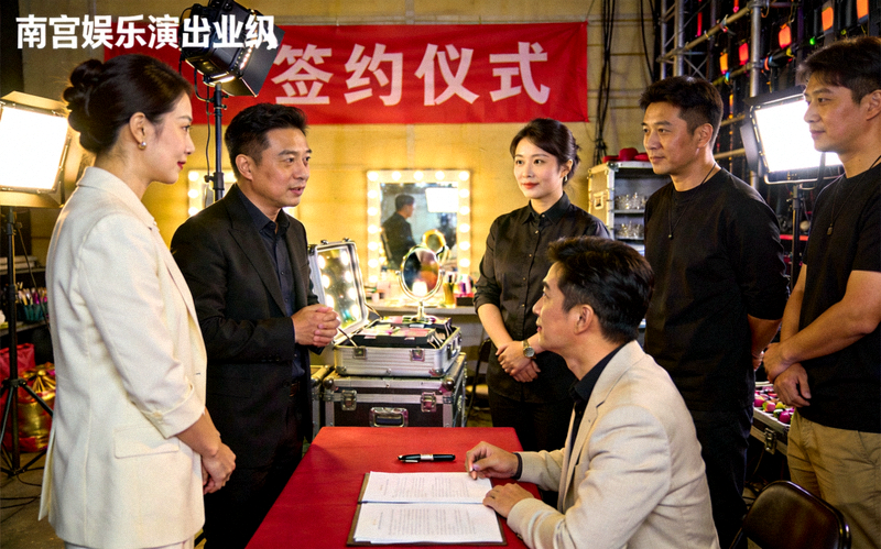 南宫娱乐演艺经纪团队在签约仪式及舞台幕后与艺术工作者交流